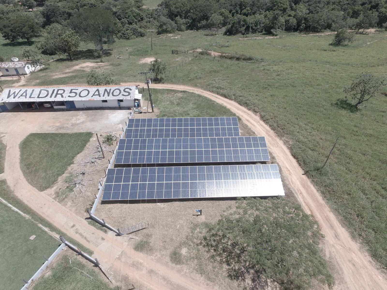 Usina solar em fazenda