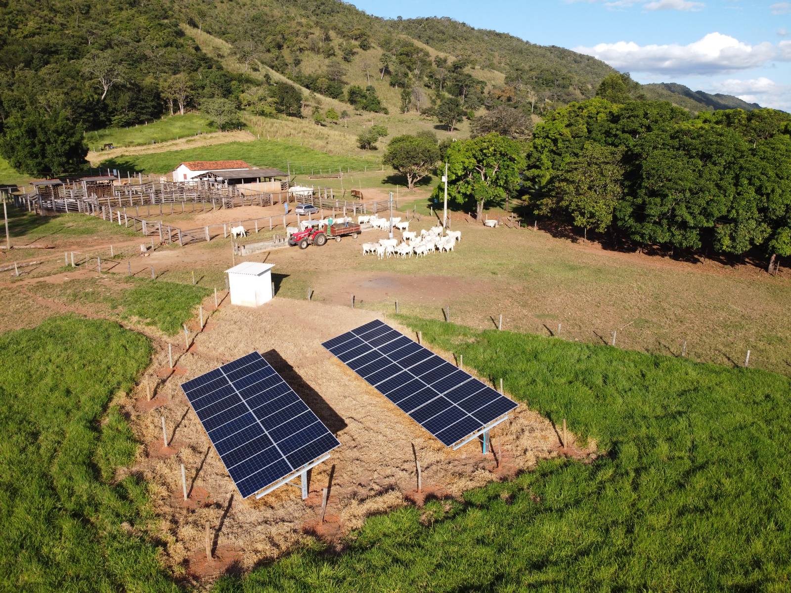 Usina solar em fazenda